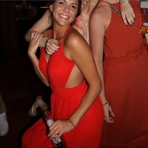 Lulus Maxi Exposed Back Dress